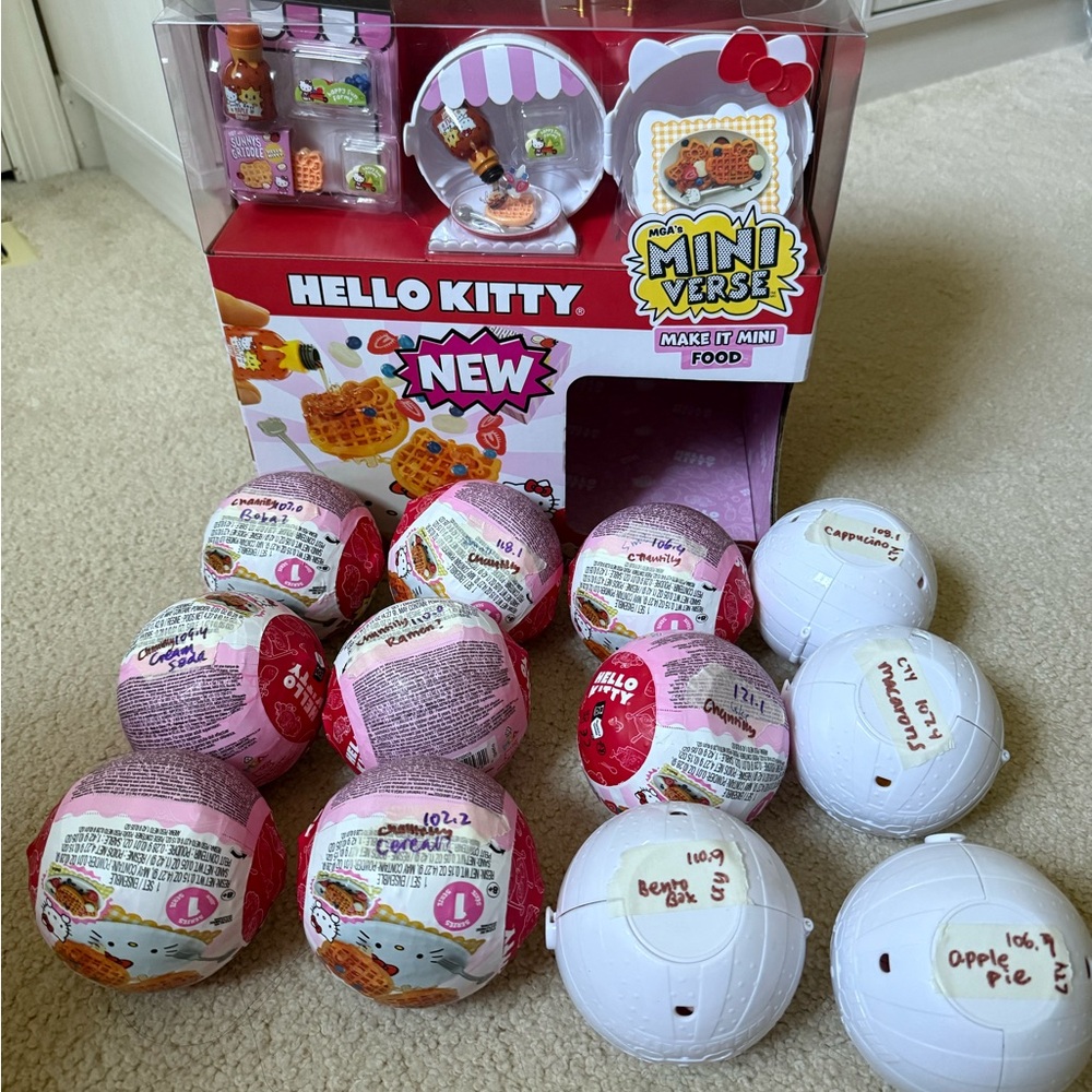 Hello Kitty Sanrio Mini Verse miniverse make it mini Surprise cafe Food Playset